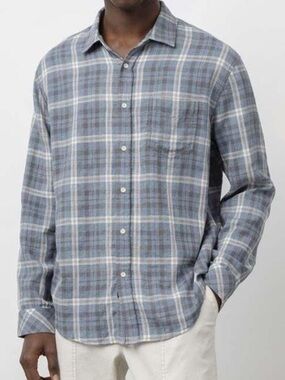 Rails Wyatt Skyscraper Plaid Button Down Shirt Cotton Light Casual Size Large
